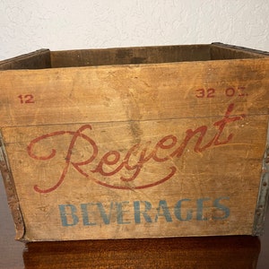 Vintage Holzkiste Sodakiste Regent Getränkekiste Regent Beverages Bottling Company Pittsburgh Holzkiste Antike Kiste Lagerung Milch