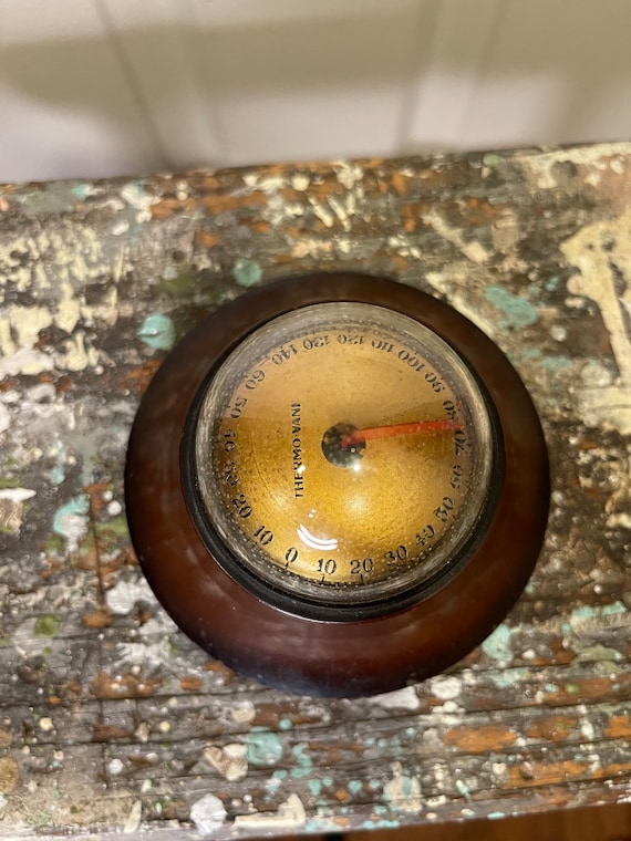 Antique Thermo-vane Flag Desk Thermometer Schaeffer & Budenberg