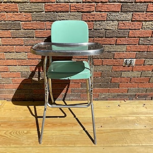Vintage Cosco Folding Highchair Aqua High Chair Hamilton Costco