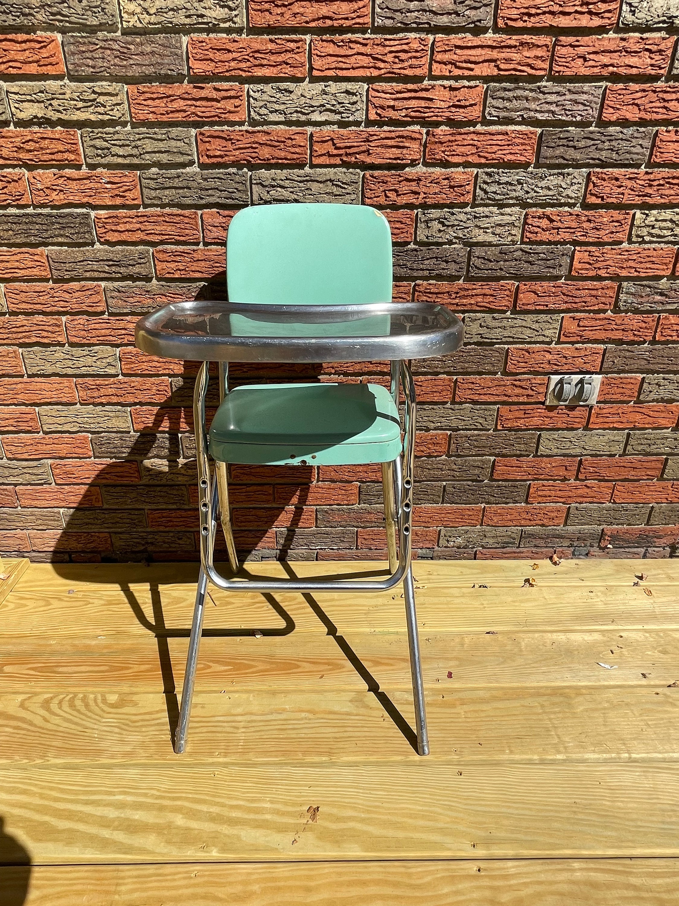 家具 Vtg Humilton Cosco Child Chair VINTAGE COSCO MID CENTURY METAL CHILDS HIGHCHAIR RETRO VINYL