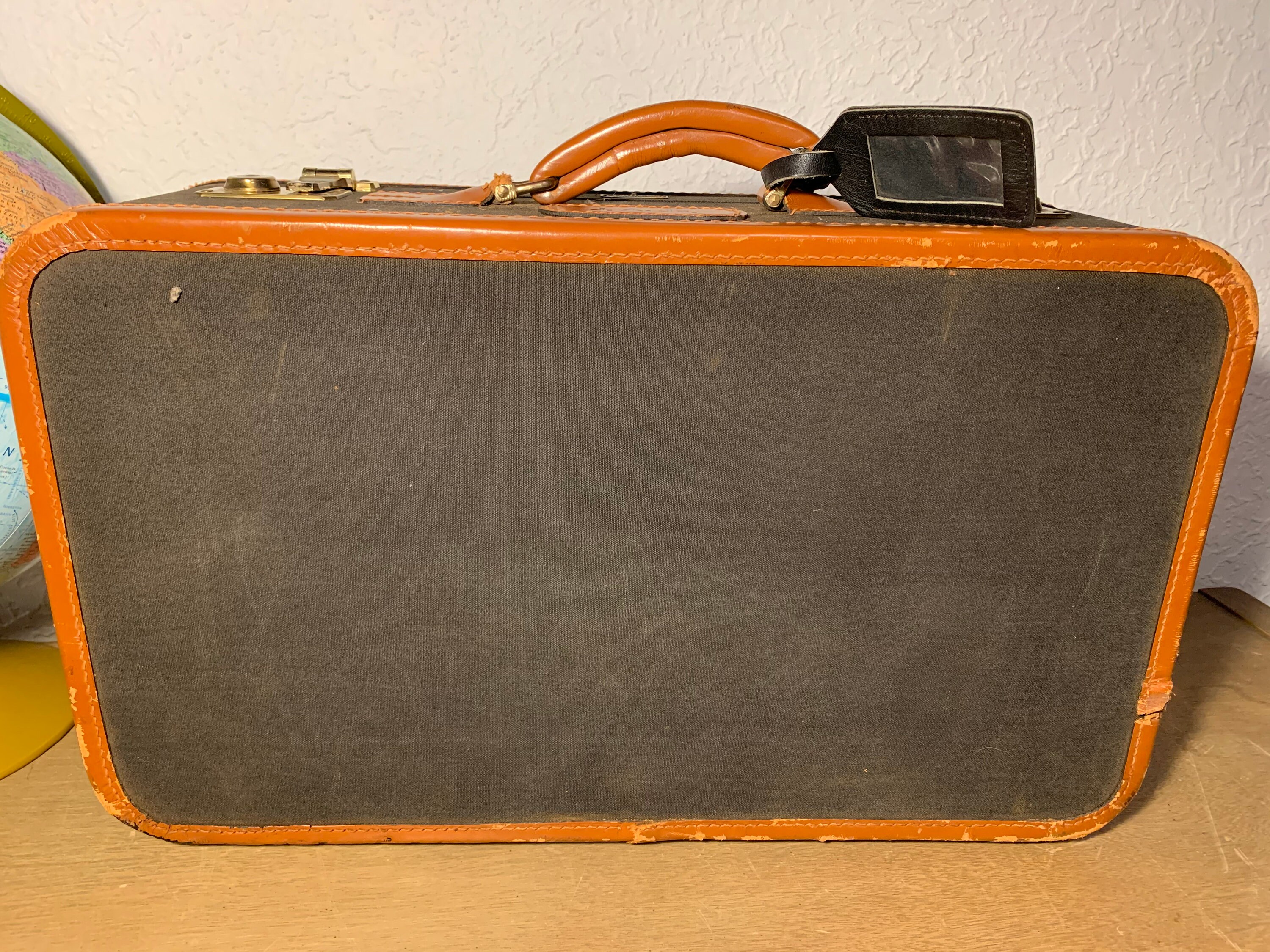 Vintage T. Anthony Hard Sided Luxury Suitcase Luggage. Canvas