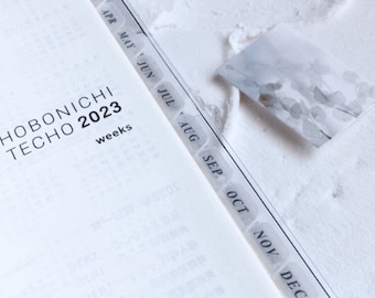 easy + durable plastic WEEKS index tabs - abbreviated months