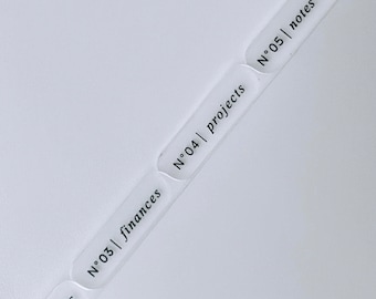 Black Titled set of 6 frosted side divider set