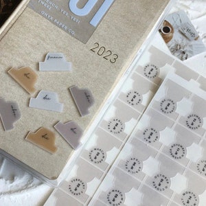 cirkel notitieboekje tabs - eenvoudig + duurzaam plastic