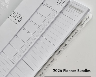 2026 complete planner setup inserts - dated minimal planner inserts