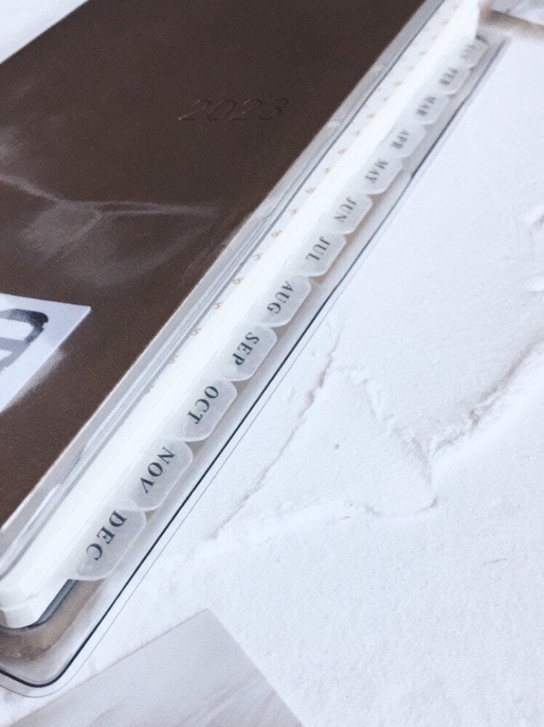 A6 Plastic Mini Index Tabs - Abbreviated Months - Etsy