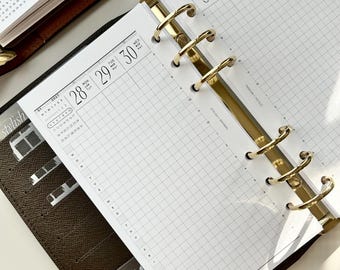 2027 flex HW grid weekly planner WO2P - A5 PE dated minimal planner inserts