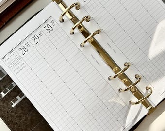 2027 Lined Work Hrs weekly planner WO2P - A5 PE dated minimal planner inserts