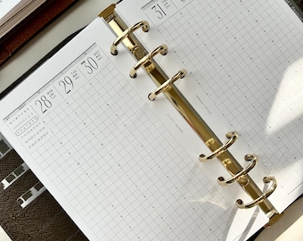 2027 vertical timeline weekly planner WO2P - A5 PE  dated minimal planner inserts