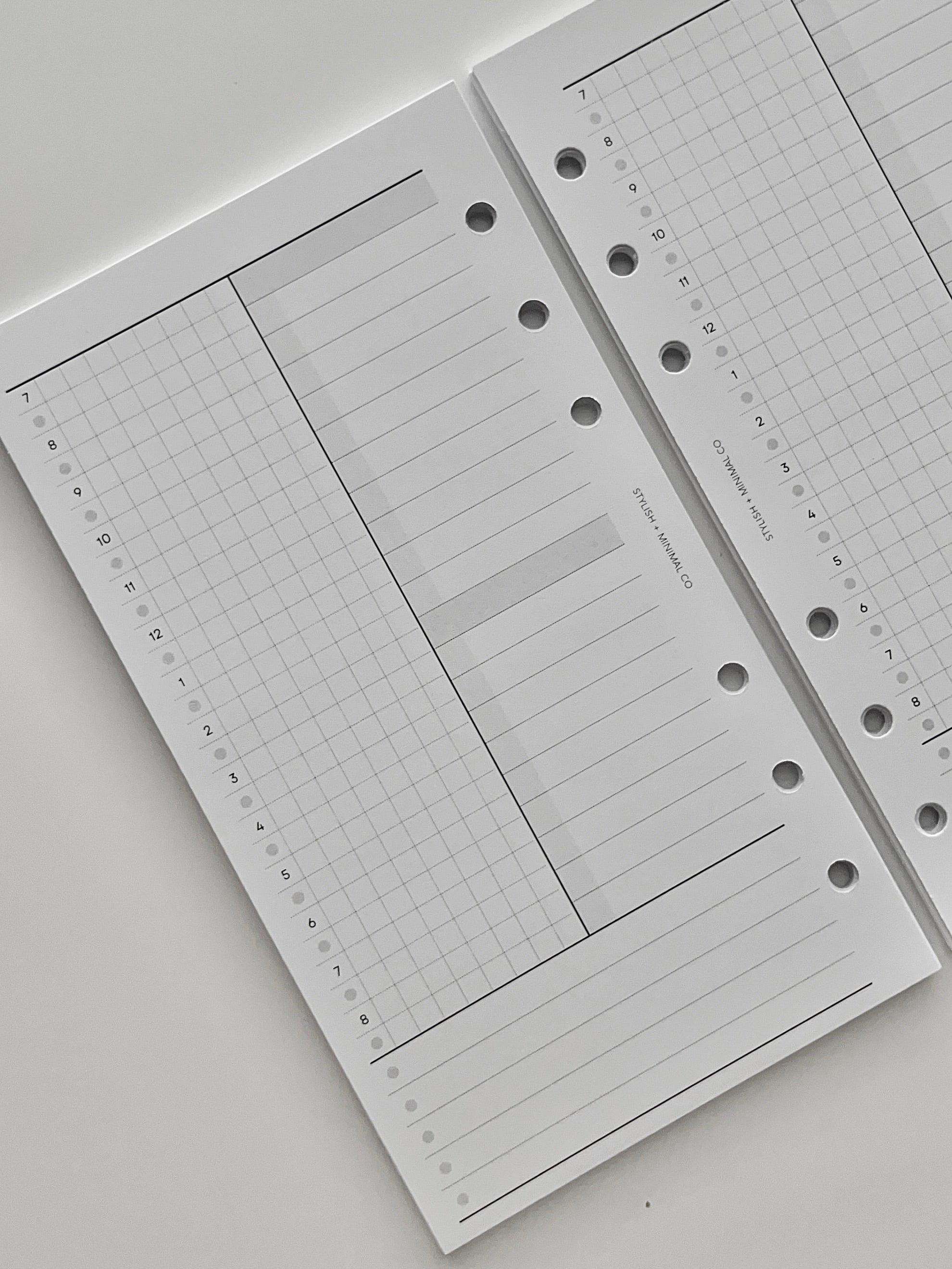 2026 Personal Rings Weekly Agenda - Dated Minimal Planner Inserts - Etsy