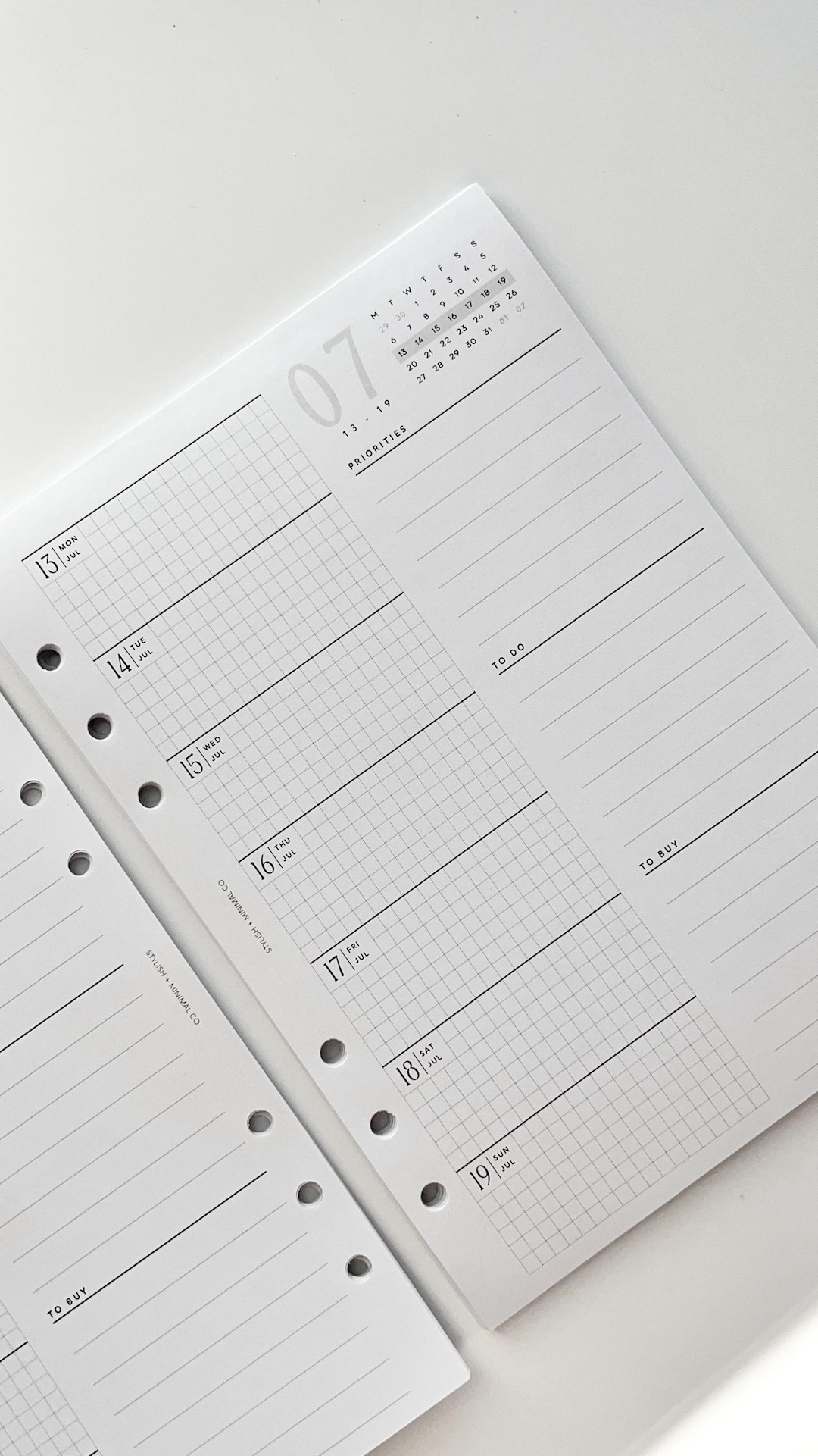 2026 Week on 1 Page Planner - Dated Minimal Planner Inserts - Etsy