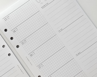 2026 week on 1 page planner - dated minimal planner inserts