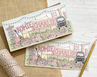 Festival Ticket, Marquee Wedding Invitation
