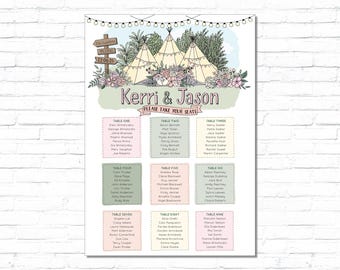 Tipi Wedding Table Plan
