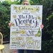 Wedding Order Of The Day Board, Bespoke Wedding Welcome Sign, Quirky Hand Drawn Wedding Sign 