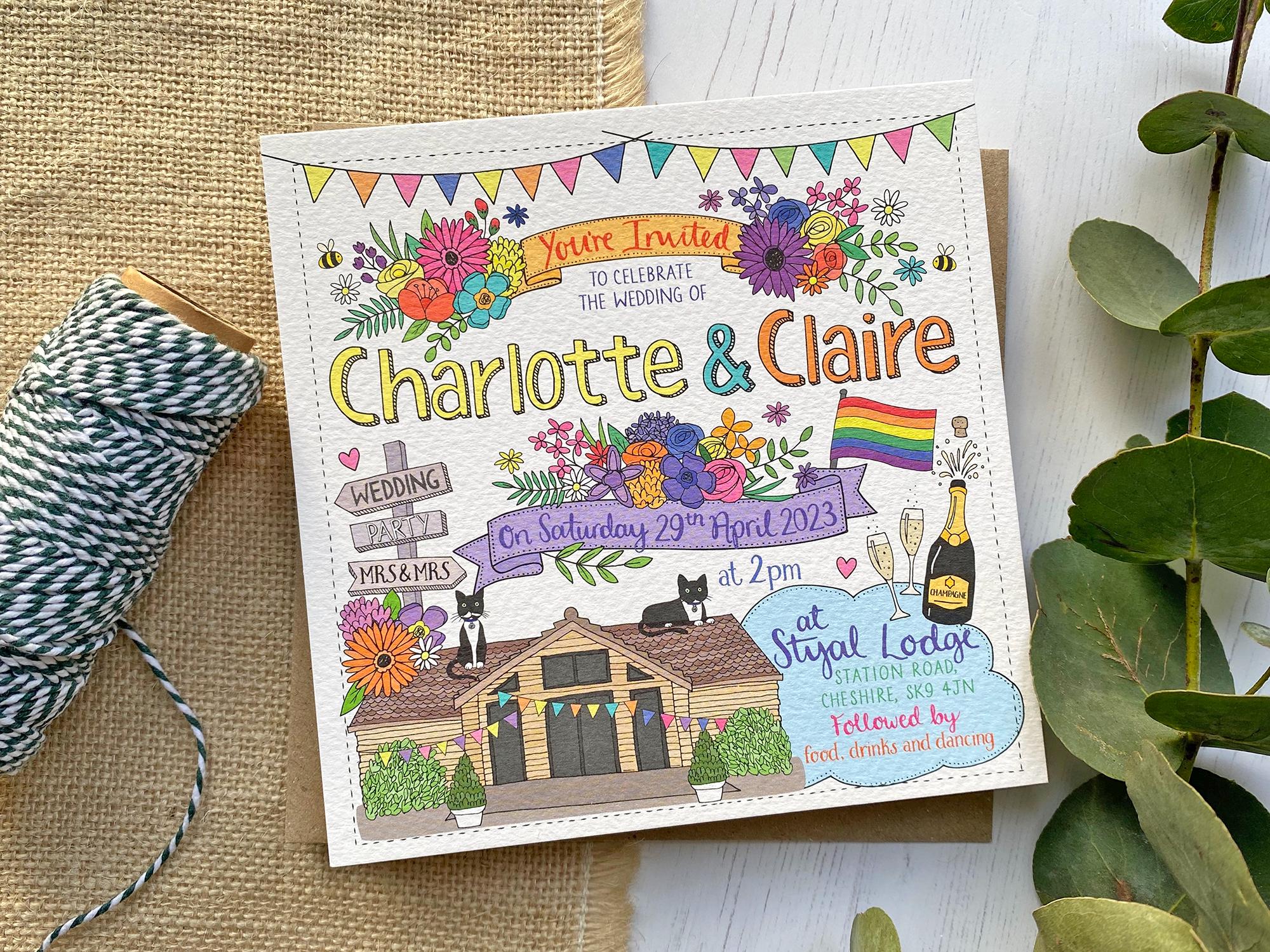 Bespoke Hand-Drawn Venue Invitation