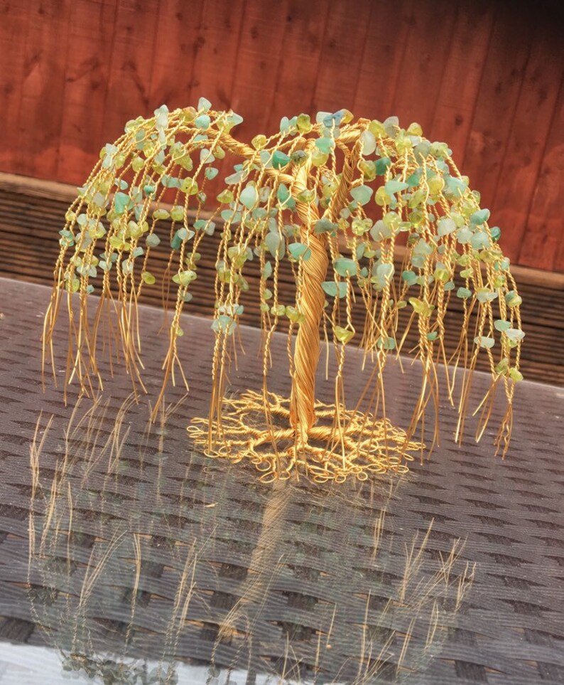 Wire Willow Tree Sculpture Wire Tree Beaded Tree Tree Etsy
