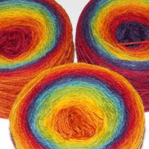 Kauni 8/2 Rainbow 100% Quality PURE Lambswool yarn, 100g for hand and machine knitting. Made in Estonia image 5
