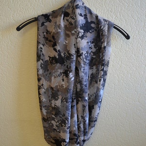 Crepe chiffon infinity scarf  &quot;IVETTE&quot; - Circle scarf for women - circle scarves