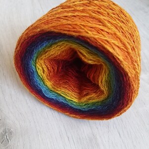 Kauni 8/2 Rainbow 100% Quality PURE Lambswool yarn, 100g for hand and machine knitting. Made in Estonia image 3