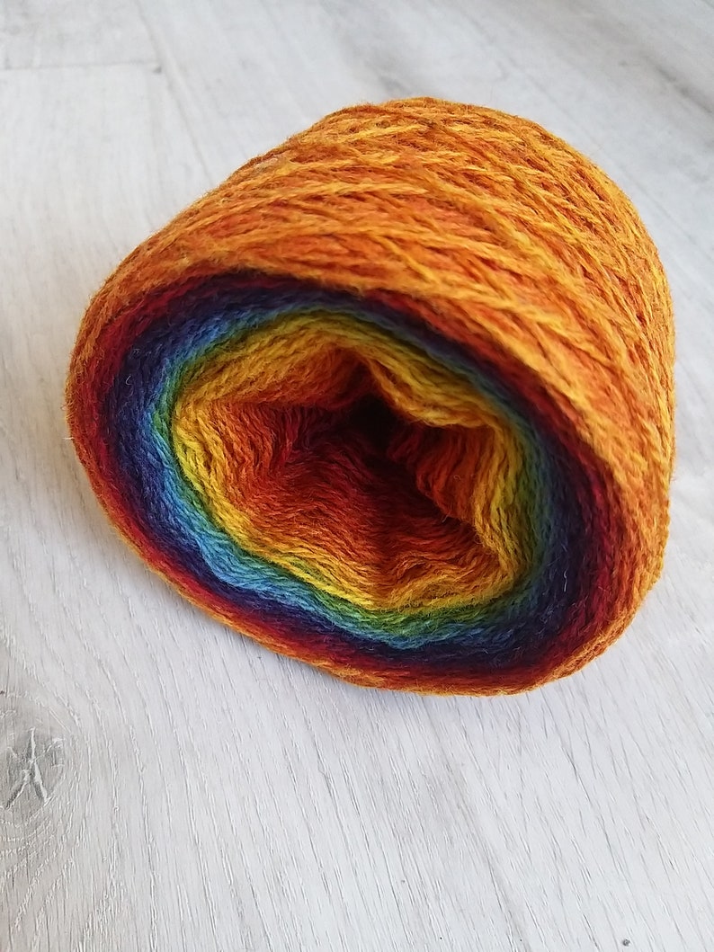 Kauni 8/2 Rainbow 100% Quality PURE Lambswool yarn, 100g for hand and machine knitting. Made in Estonia image 3