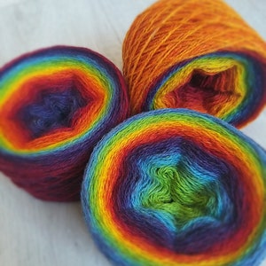 Kauni 8/2 Rainbow 100% Quality PURE Lambswool yarn, 100g for hand and machine knitting. Made in Estonia image 2