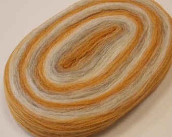 Kauni Effect Thin Pre-yarn Sand 109g/3,8oz, good for knitting and felting.