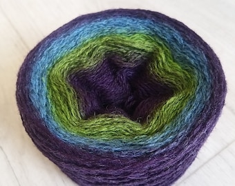 Hilo de lana de cordero pura Kauni Lavender 100 % de calidad, 100 g, para tejer a mano y a máquina. Fabricado en Estonia