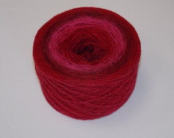 Kauni Red/Rose 100% Quality PURE Lambswool yarn, 100g for hand and machine knitting. Made in Estonia