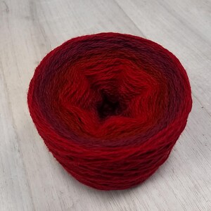 Kauni Effect Red 100g/3.5oz 100% Quality PURE Lambswool yarn, hand and machine knitting. Made in Estonia