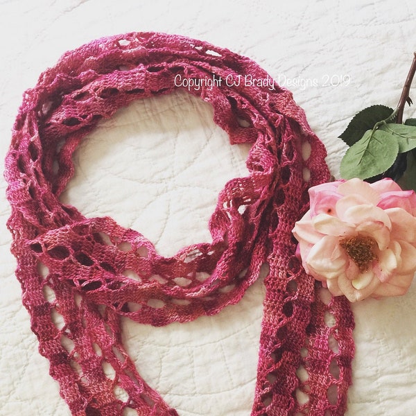 Crochet Pattern:  Lighten Up Scarf