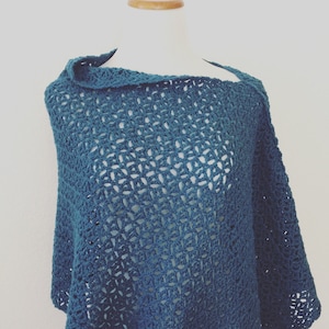 Crochet Pattern:  Fika Poncho, Wrap, Shawl