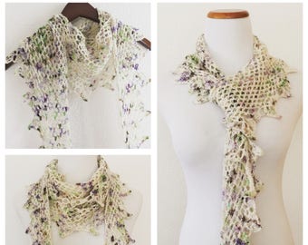 Crochet Pattern:  Water Lilies Scarf