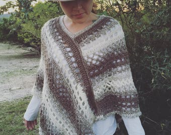 Crochet Pattern:  Peaceful Poncho