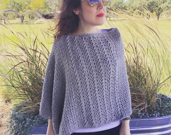 Crochet Pattern:  True Friends Poncho