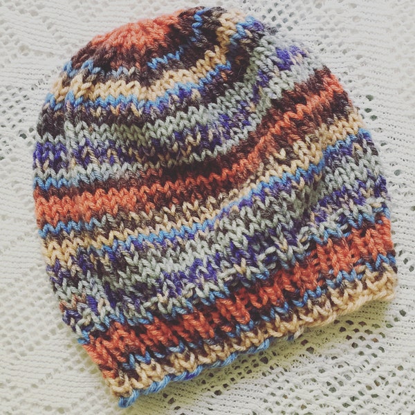 Knit Pattern:  Easy Knit Print Hat