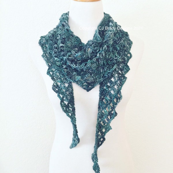 Crochet Pattern:  Triangularity, crochet scarf