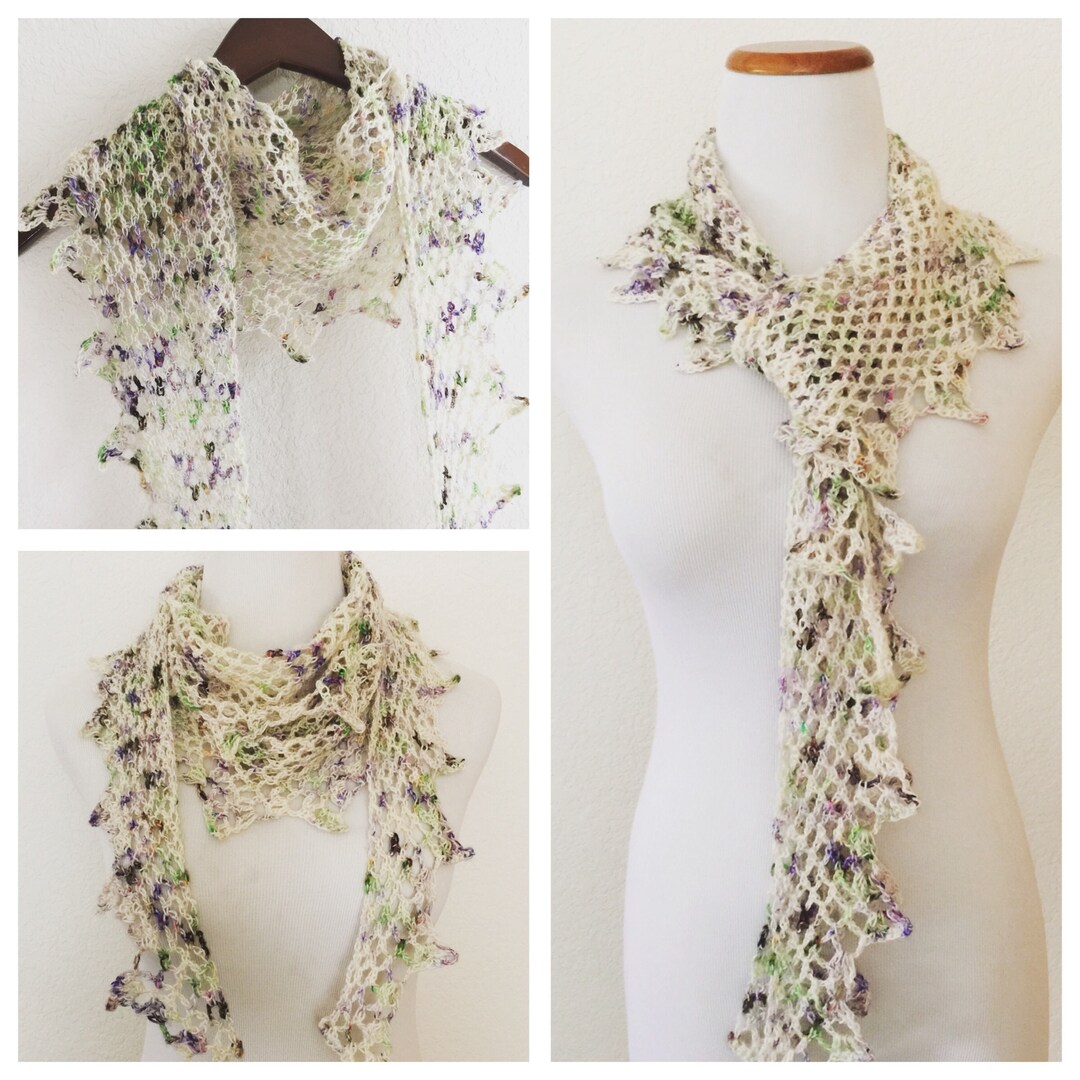 Crochet Pattern Water Lilies Scarf Etsy