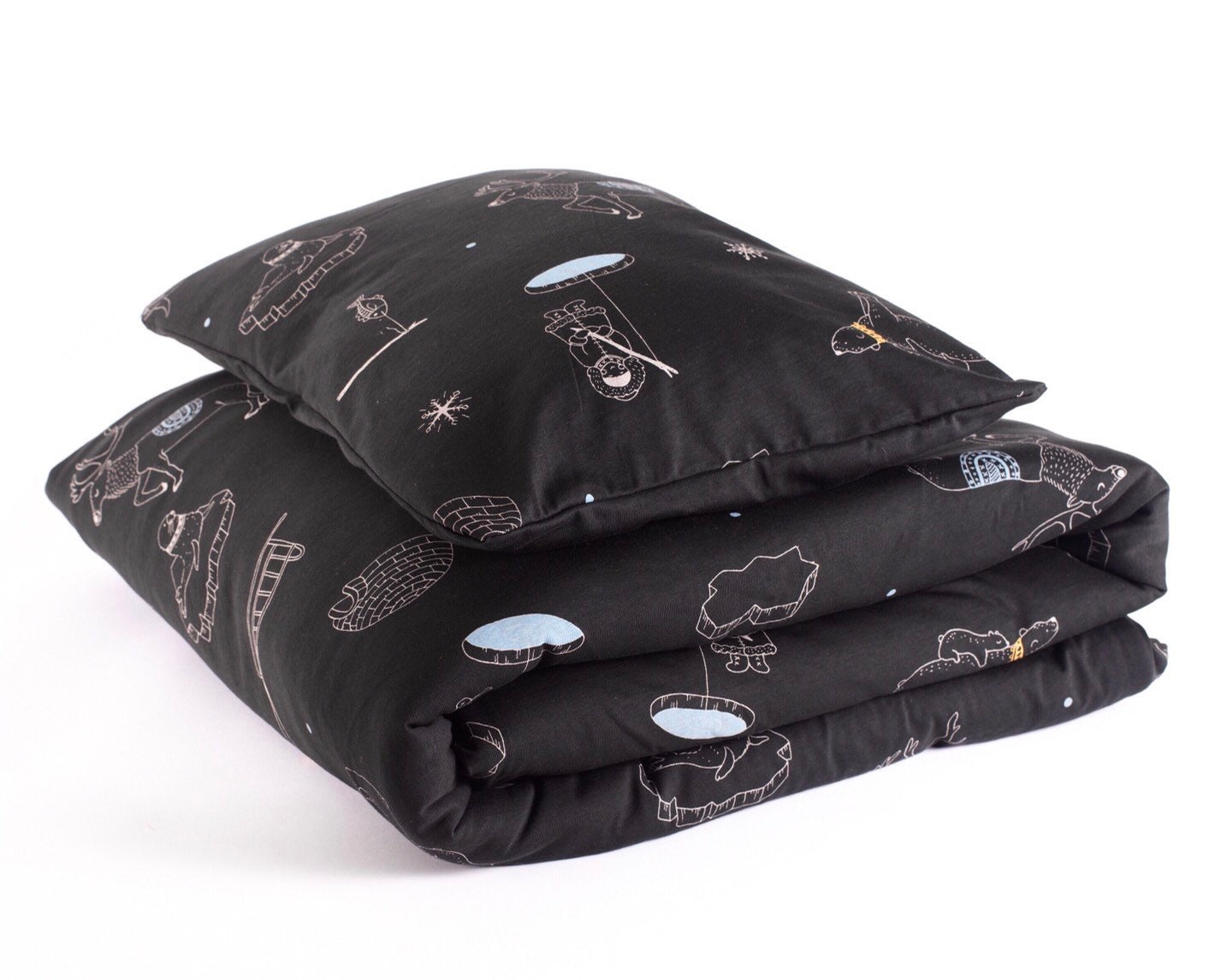 Black Crib Bedding Set Soft Cotton Baby 2pc Cot Girl 50