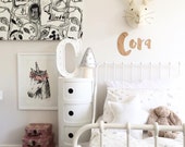 Soft cotton bedding set, Clean design - white with minimalist stars print, Modern nursery, 3PC Transitional toddler bed & Baby cot bedding