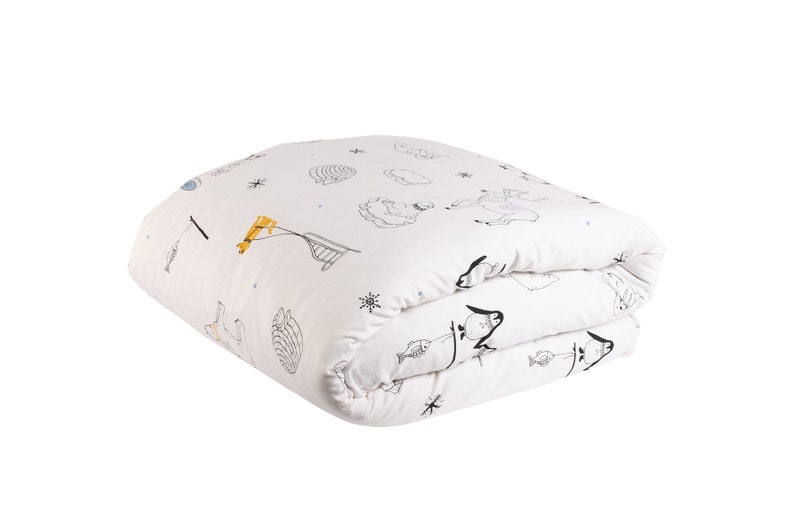 Baby Duvet Cover Soft Cotton Jersey Nursery Bedding White Etsy