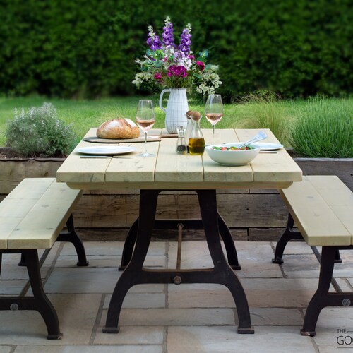 Garden Outdoor Patio Terrace X Frame Dining Table Etsy UK