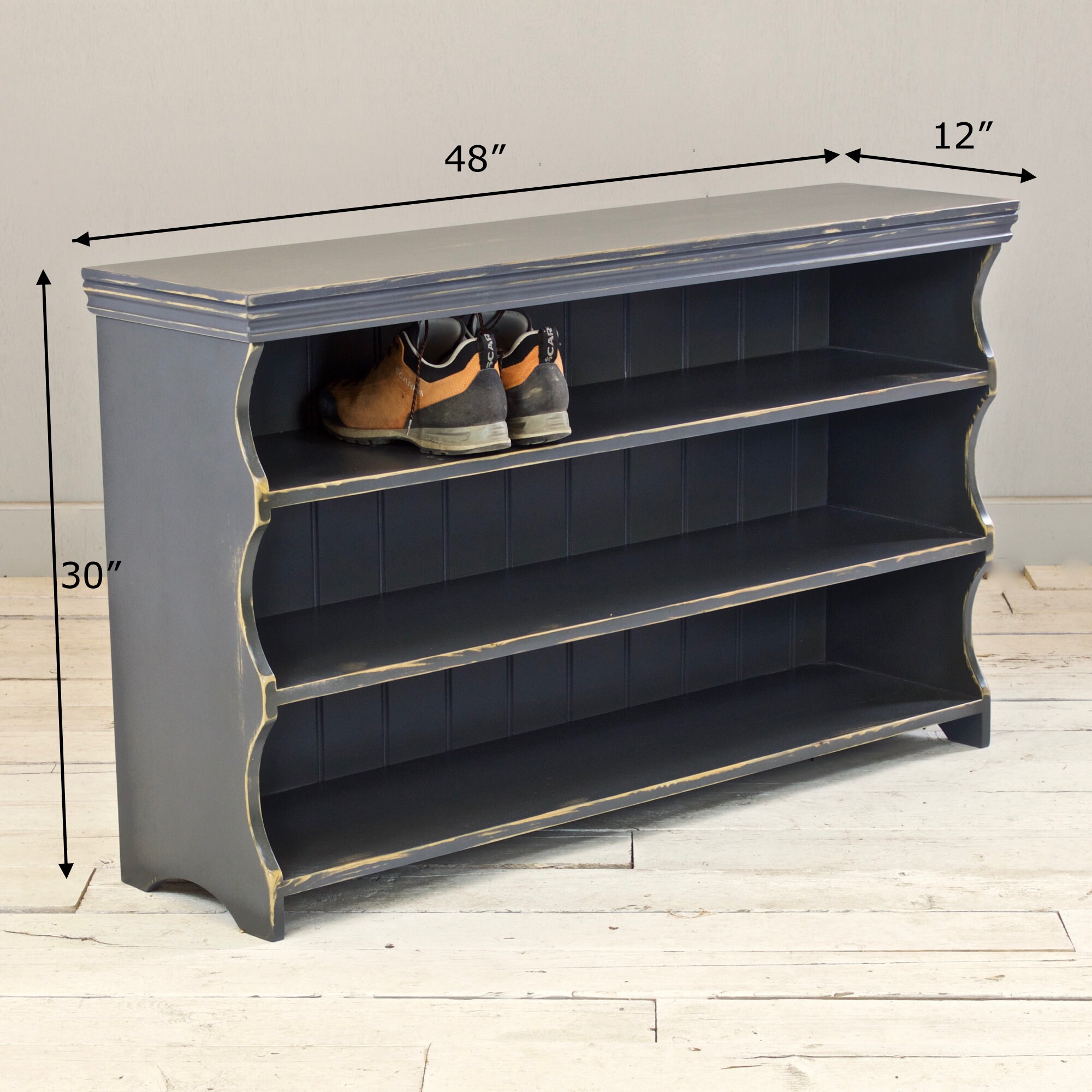 Vintage Shoe Rack Bench Seat Storage for 8 Pairs Etsy