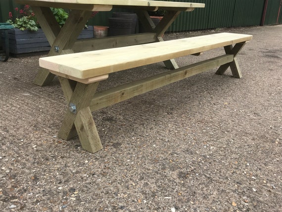 Garden Outdoor Patio Terrace X Frame Bench Seat Etsy