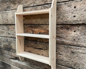 3 Tier Wall Shelf, Bookshelf, Display Shelves - in Various Widths