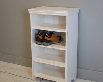 Tall Shoe Rack Bench Seat Storage for 8 Pairs, Various Finishes - Can be Made-to-Measure