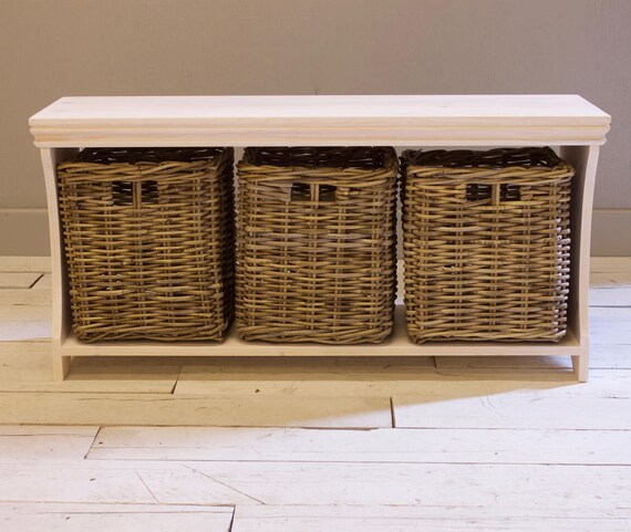Lulworth Shoe Storage Basket Organiser Bench Etsy