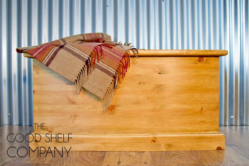 Traditional Pine Blanket Box Storage Chest Trunk Ottoman Etsy