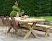 Garden Outdoor Patio Terrace X Frame Dining Table 