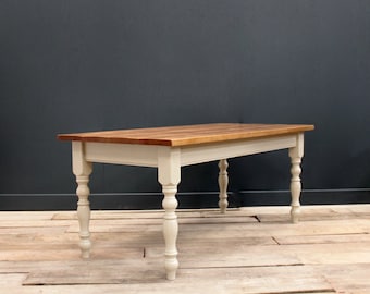Victorian Farmhouse Scullery Dining Table, Kitchen, Traditional and Hand Made